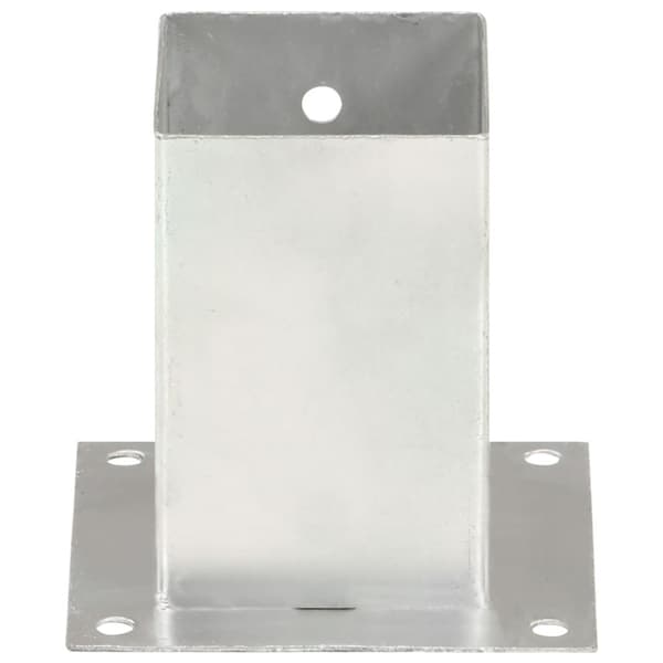 Stolpfot 4 st galvaniserad metall 91 mm