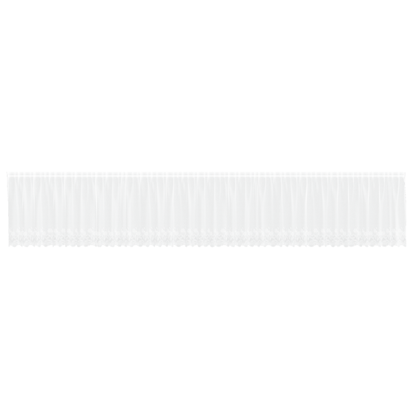 Spetsgardin med gardiner Blommor Vit 80 x 900 cm Polyester