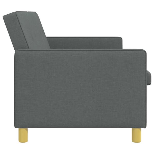 Pull Out Sofa Bed Mörkgrå Tyg