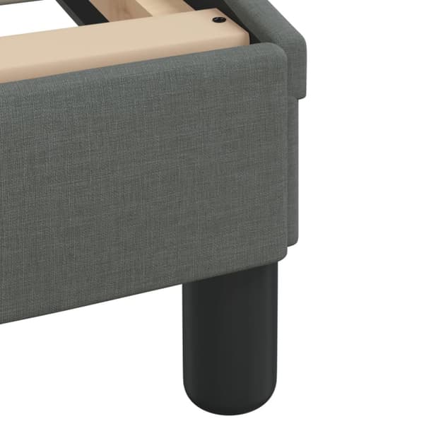 Bed Frame without Mattress "Hvar" Dark Grey 120x200 cm Fabric