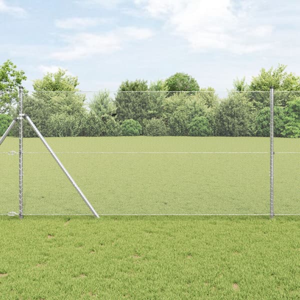 Hexagonstängsel Silver 1 x 50 m Galvaniserat stål