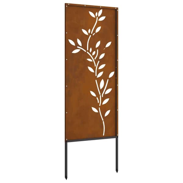 Trädgårds integritetsskärm Blommor Rostig 50 x 140 cm