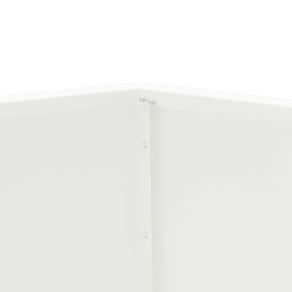 Planteringskärl 2 pcs Vit 100 x 100 x 80 cm Stål