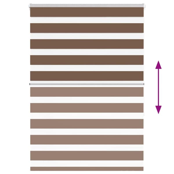 Rullgardin zebra brun 110x150 cm tyg bredd 105,9 cm polyester
