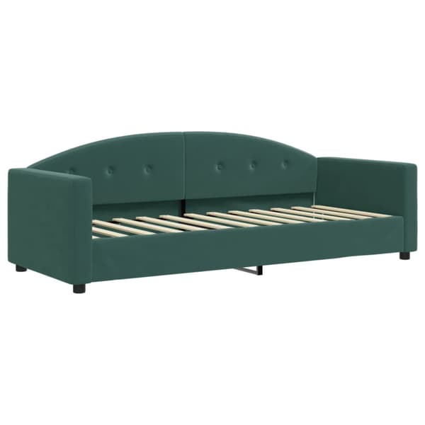 Dagbädd utdragbar mörkgrön 80x200 cm sammet