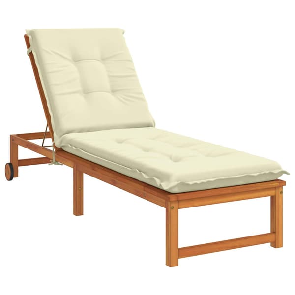 Solstol Kudde GEMERT 100% Polyester Gräddvit 190 x 60 x 9 cm