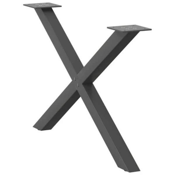 Soffbordsben X-formade 2 st antracit 70x(42-43) cm stål