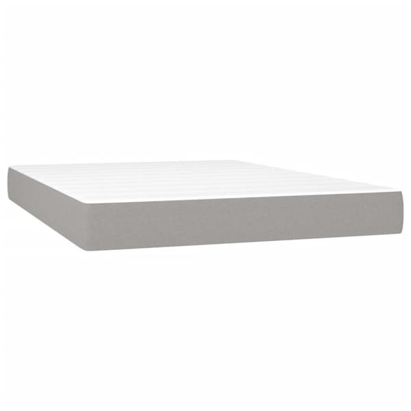 Pocketresårmadrass medium ljusgrå 140x200x20 cm tyg