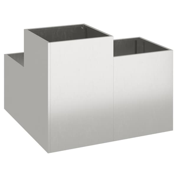 Trädgårdsplanterare Silver 80 x 80 x 60 cm Rostfritt stål