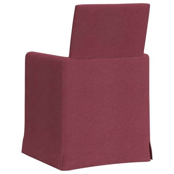 Matstolar 2 pcs Vinröd 57 x 67 x 95 cm tyg