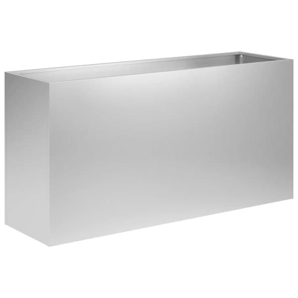 Trädgårdsplanterare Silver 100 x 30 x 40 cm Galvaniserat stål