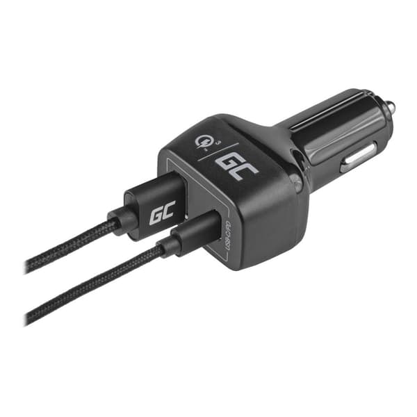 Green Cell strömadapter för bil - USB, USB-C - 42 watt