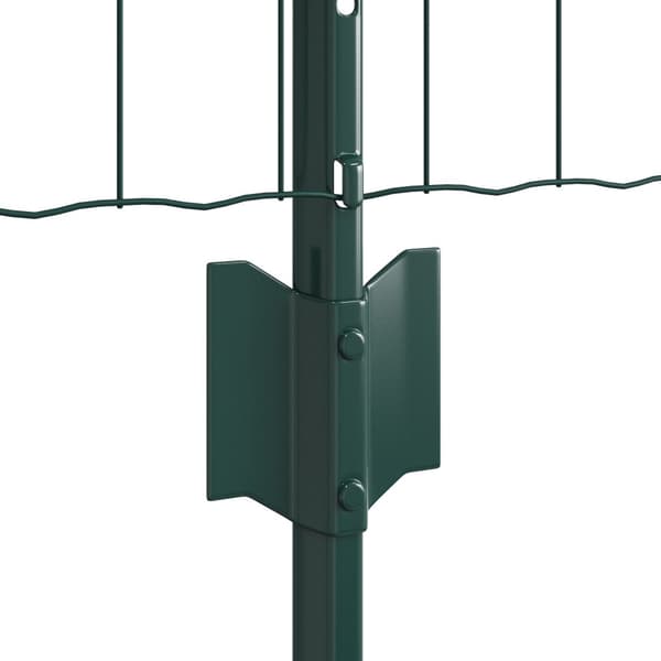 Euro Staket med Stöd 10 x 0,4 m PVC-belagda stål Grön Mesh