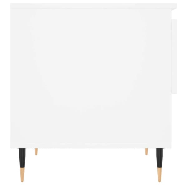 Soffbord vit 50x46x50 cm konstruerat trä