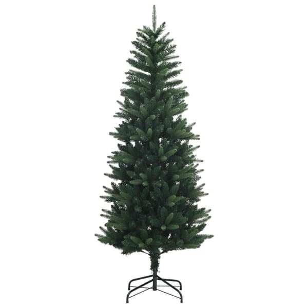 Konstgjord julgran med kulor 150 cm 150 LED-lampor Varmvit