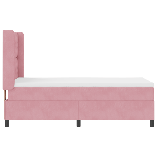 Bäddfjäder med LED-ljusslingor Rosa 90 x 200 cm Sammet