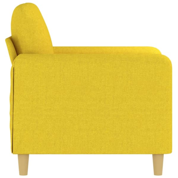 Fåtölj ljusgul 60 cm tyg