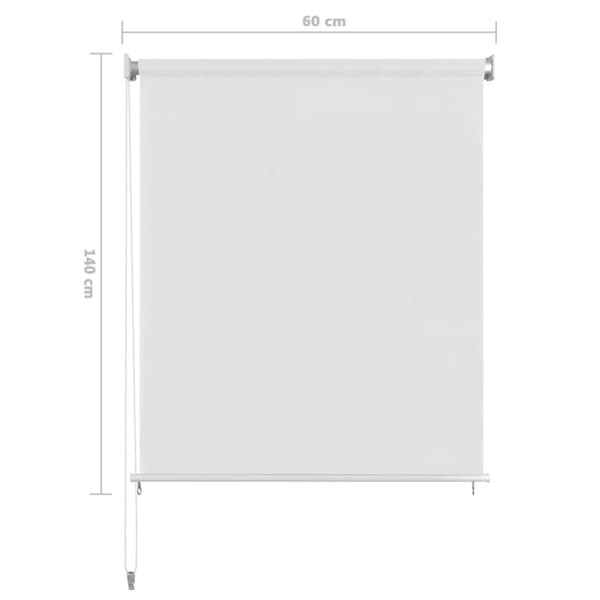 Rullgardin utomhus vit 60x140 cm HDPE