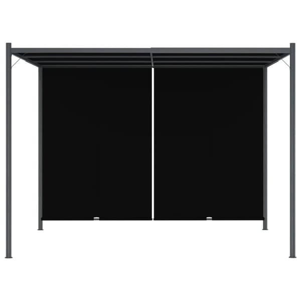 Pergola med infällbart tak 3x3 m antracit