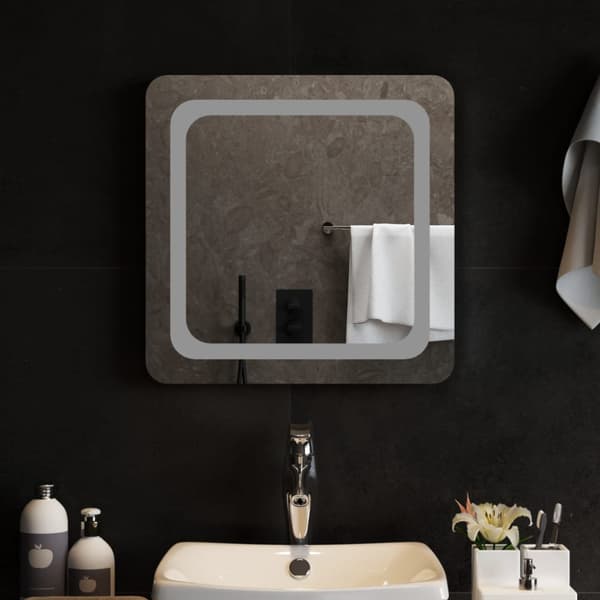Badrumsspegel LED 50x50 cm