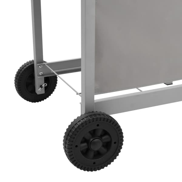 Gasolgrill med 4 brännare silver