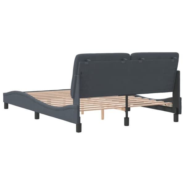 Bed Frame without Mattress Dark Grey 140x200 cm Velvet