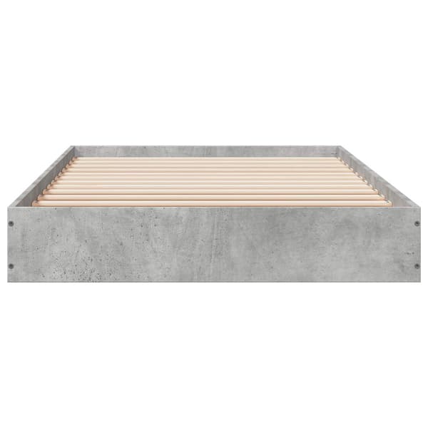 Golvsängsram Betonggrå 80 x 200 cm Konstruerat trä