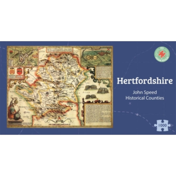 Hertfordshire Historical 1610 Map 1000 Piece Puzzle