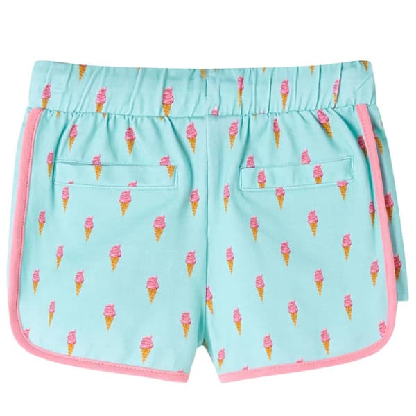 Shorts för barn med snöre ljus mint 128