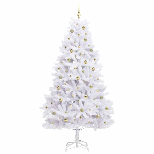 Plast Hingad Julgran Vit 240 cm PVC och stål