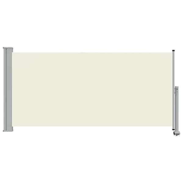 Infällbar sidomarkis 120 x 300 cm gräddvit