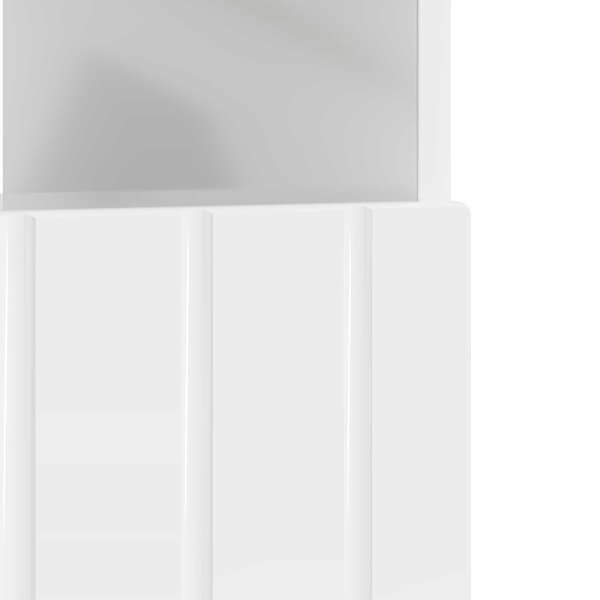 LED TV-skåp Vit högglans Konstruerat trä