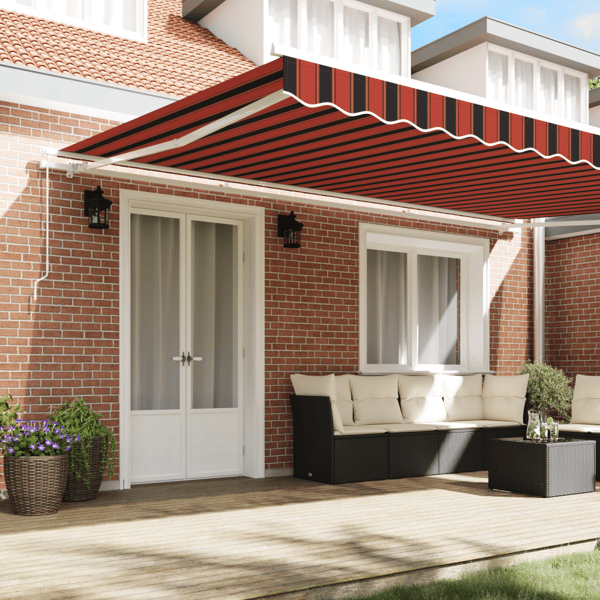 Markis Orange och Brunt 500 x 300 x 165 cm Polyester och metall
