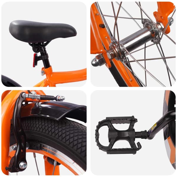 Barncykel 18 Tum för 5-7 år gamla Orange