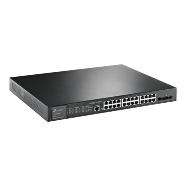 TP-Link JetStream TL-SG3428XMP - V1 - switch - 28 portar - Administrerad - rackmonterbar Svart