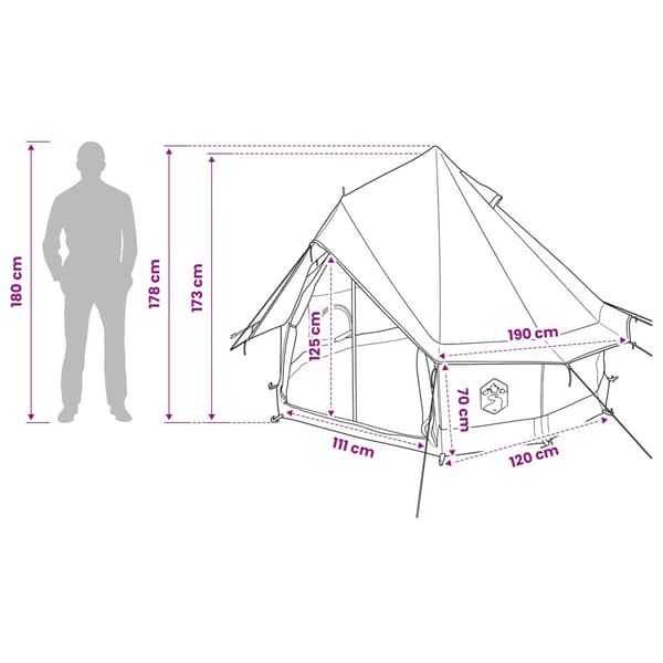 Tipi Tält med tak Blå 250 x 250 cm Polyester och Stål