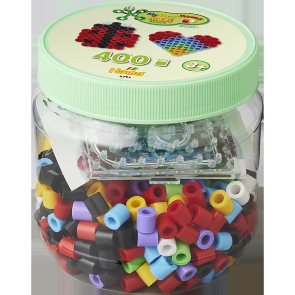 Hama Maxi 400 pärlor burk m. grönt lock