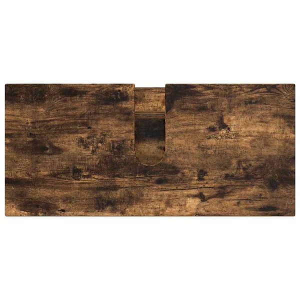 Badrumsmöbelset 4 st Rökt ek 35 x 30 x 192 cm