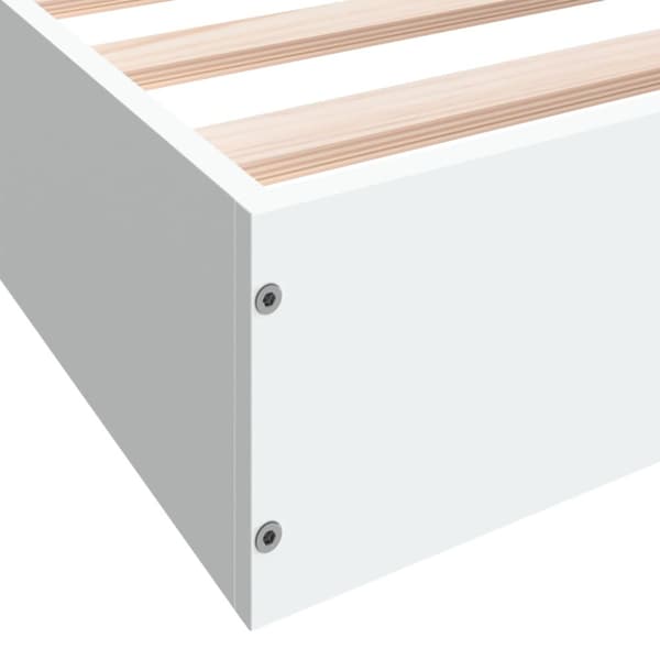 Sängram vit 90x190 cm konstruerat trä