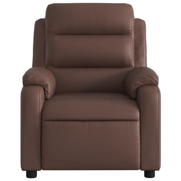 Massagefåtölj brun konstläder