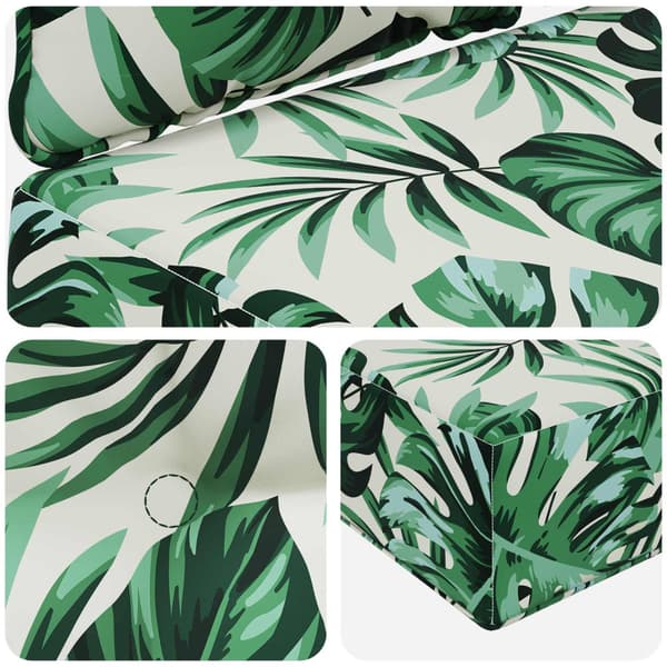 Utomhus Soffa Kudde 2 pcs Bladmönster Polyester