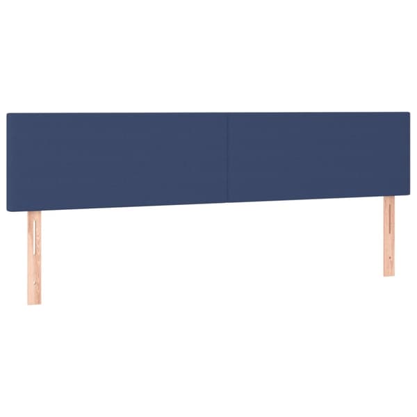 Ramsäng med madrass blå 200x200 cm tyg