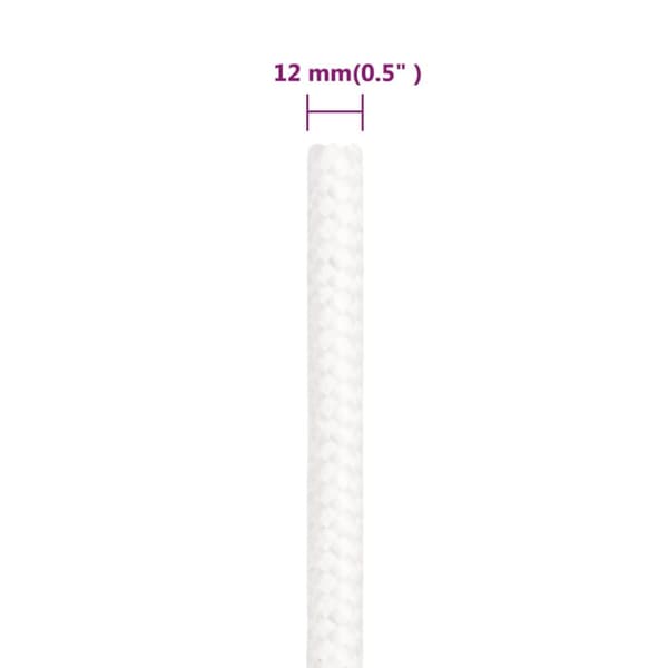 Båtlina helvit 12 mm 50 m polypropylen