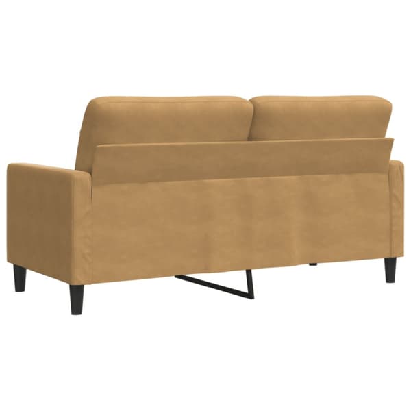 Soffa 2-sits brun 140 cm sammet