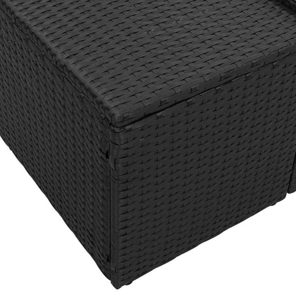 Trädgårdsoffa med kudde 184 x 62 x 69 cm konstrotting