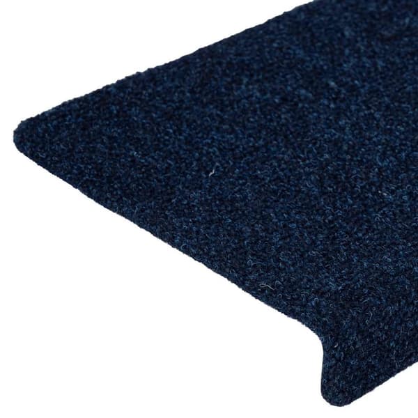 Trappmattor självhäftande 30 st 65x21x4 cm marinblå rektangulär kant