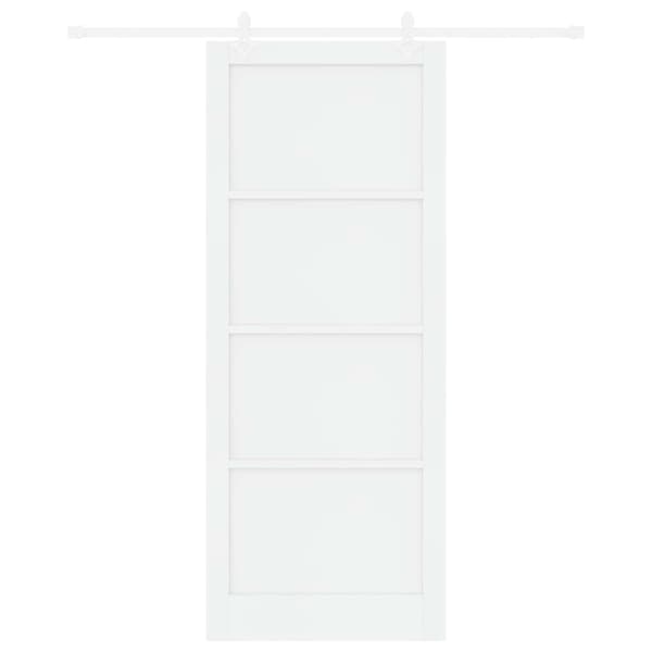 Skjutdörr 93 x 232 cm Konstruerat trä Vit