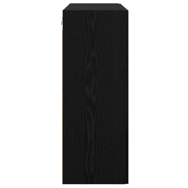 Sideboard Svart Ek 69,5 x 34 x 90 cm Konstruerat trä