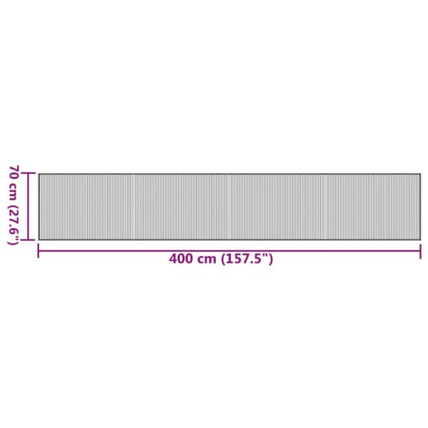 Matta rektangulär ljus naturlig 70x400 cm bambu