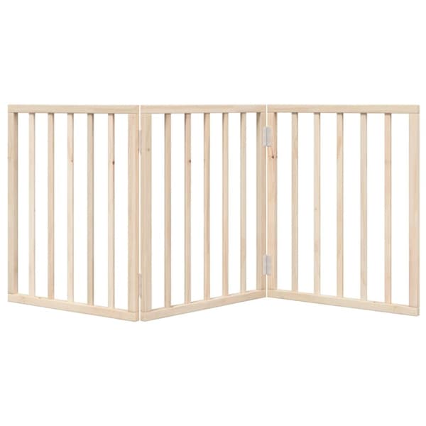 Hundgrind hopfällbar 3 paneler 150 cm poppelträ